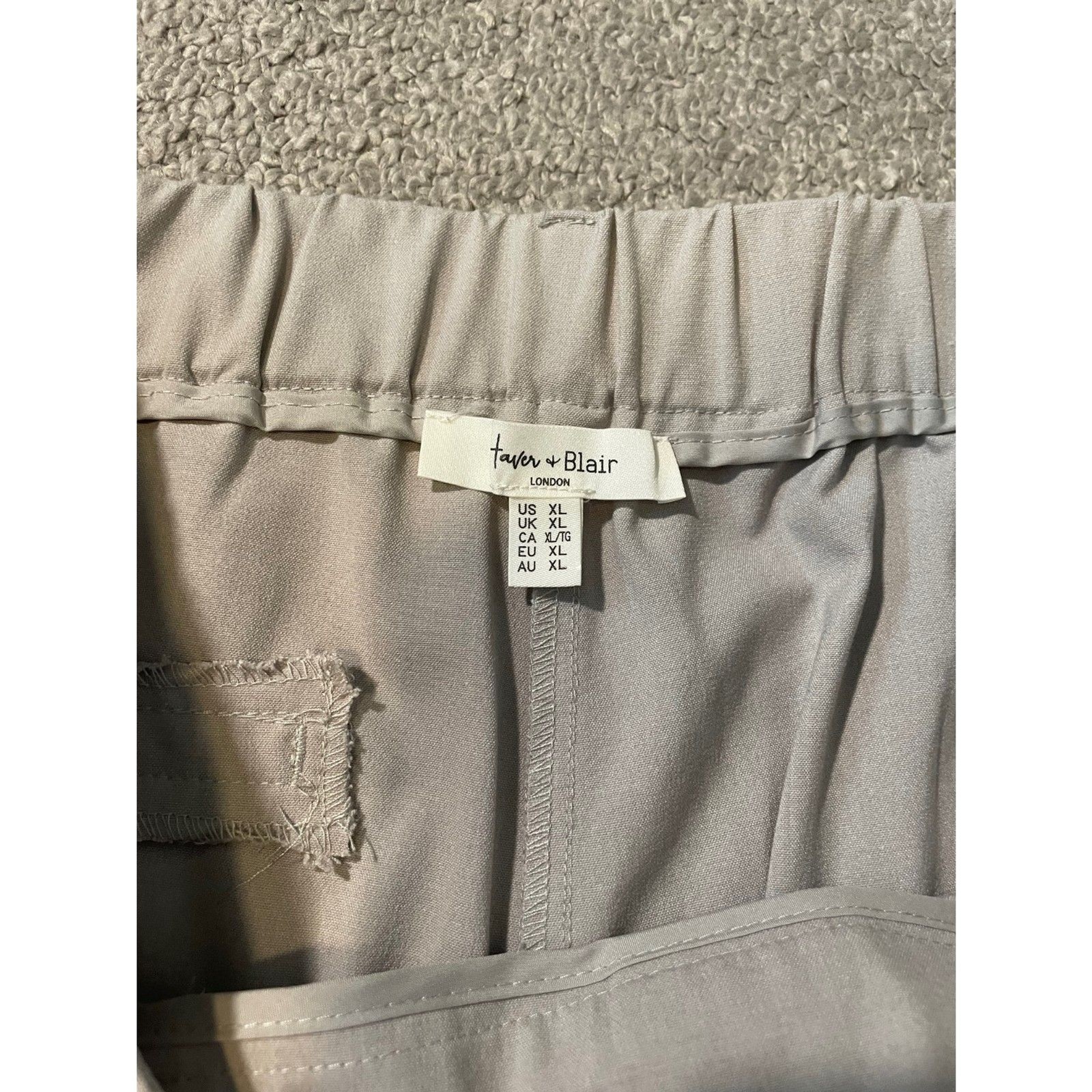 Haver + Blair pull-on beige ankle dress pants, size XL