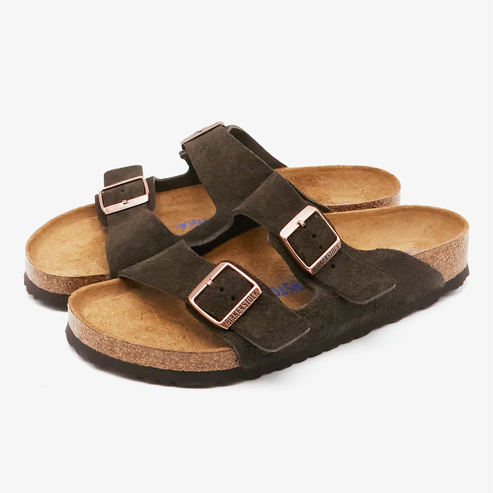 Birkenstock Arizona Suede Mocha Soft Footbed Sandals Men’s Shoes Regular/Wide