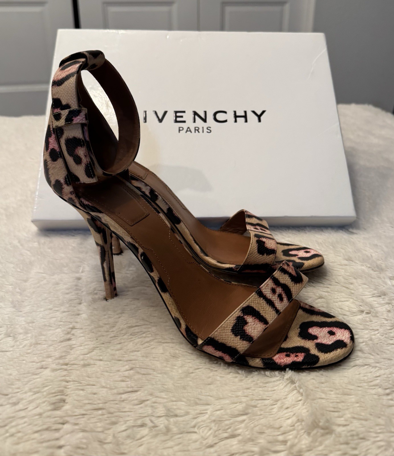 Givenchy Leopard Print Heel Sandal Retail: $750 41.5 (US 10.5) EUC W/ Box