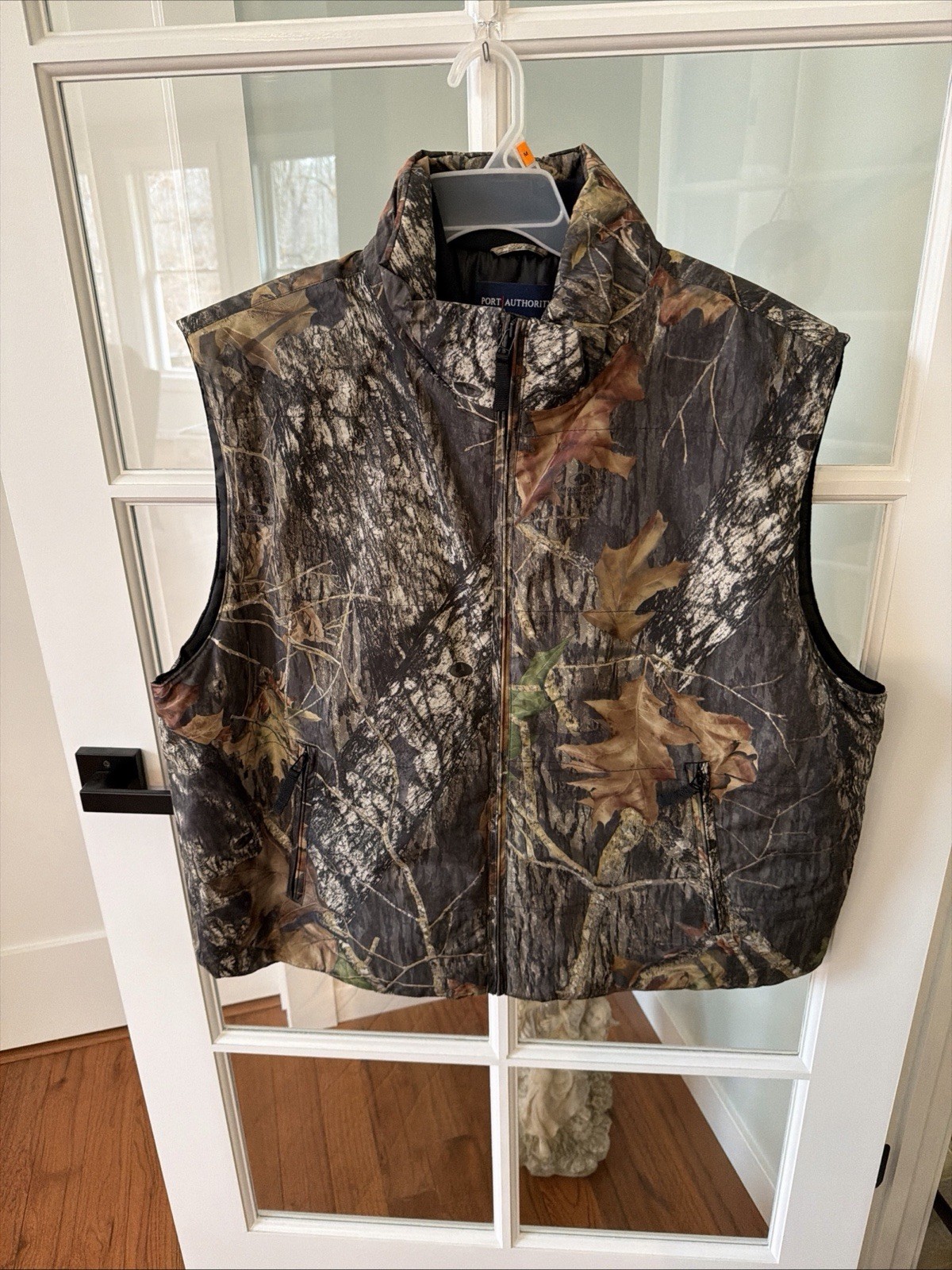 Port Authority Mens Vest Camo Multi Full Zip Pockets Insulated Lined Sz 2XL