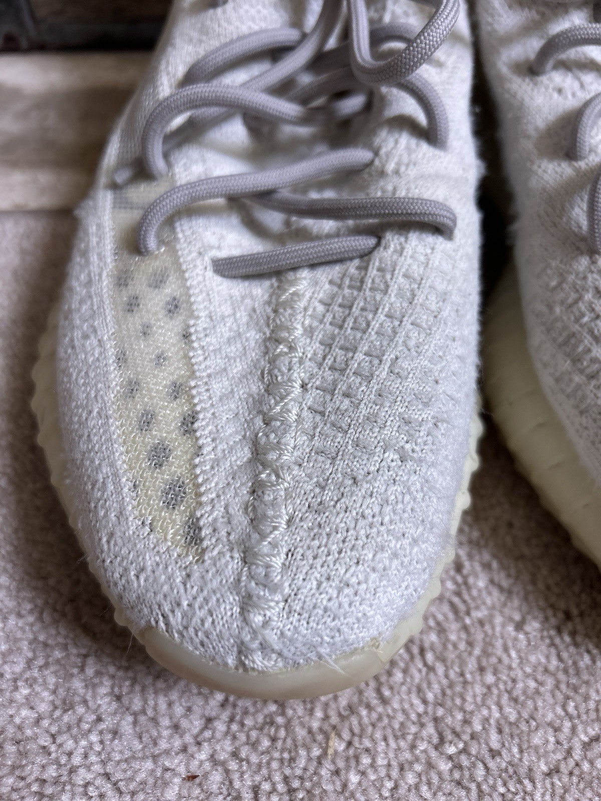 ADIDAS “Yeezy Boost 350 V2” bone white shoes – size 9