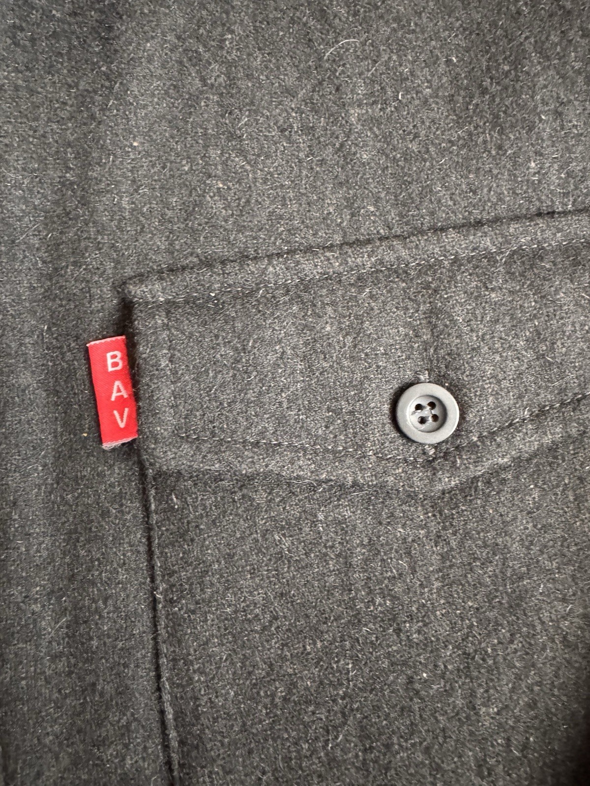 BAY AREA VEST (BAV) Men’s Wool Jacket Size L Biker Black