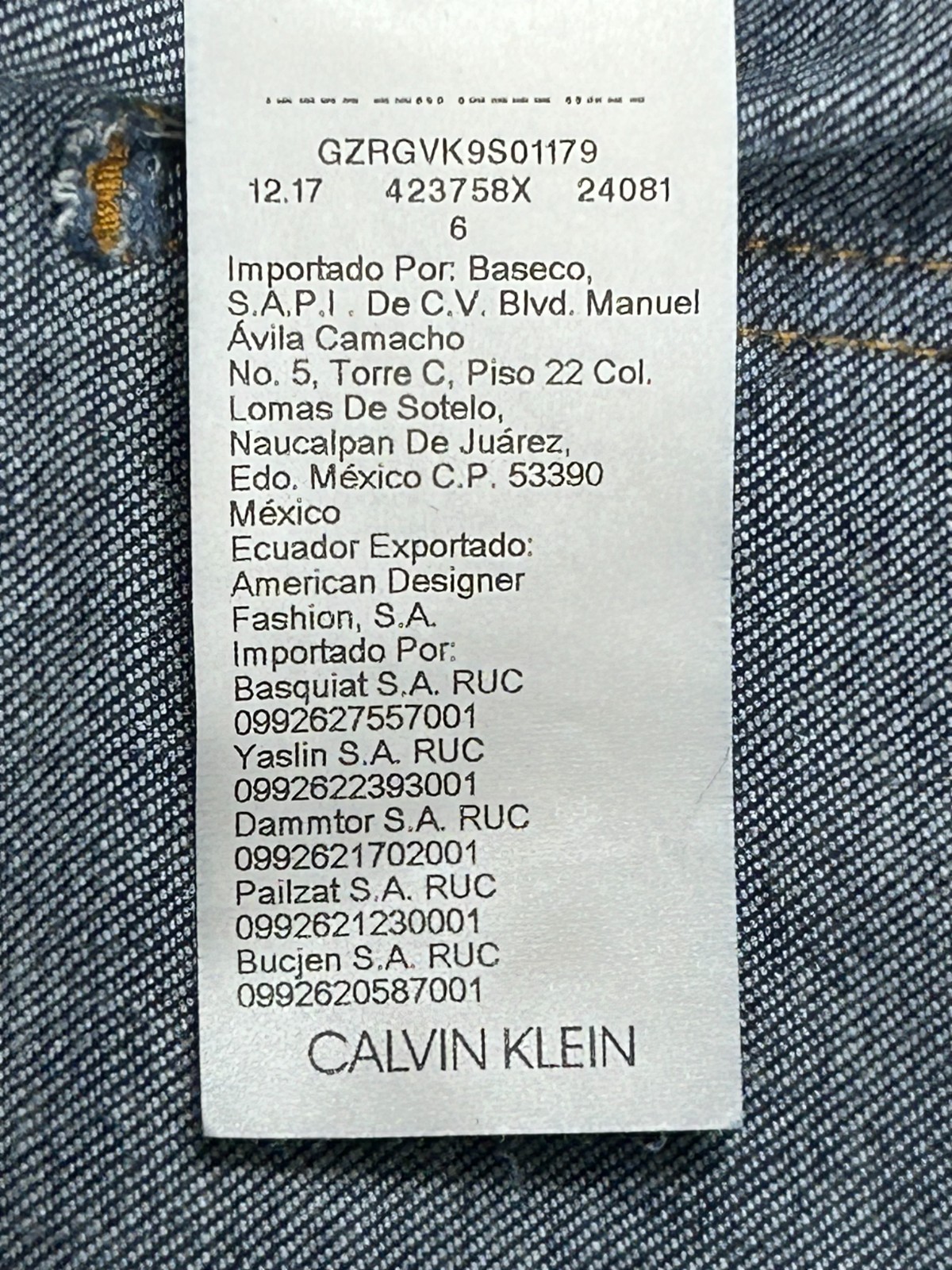 Calvin Klein Skinny Jeans Mens Size 6 Medium Wash Blue Denim 5-Pocket Design