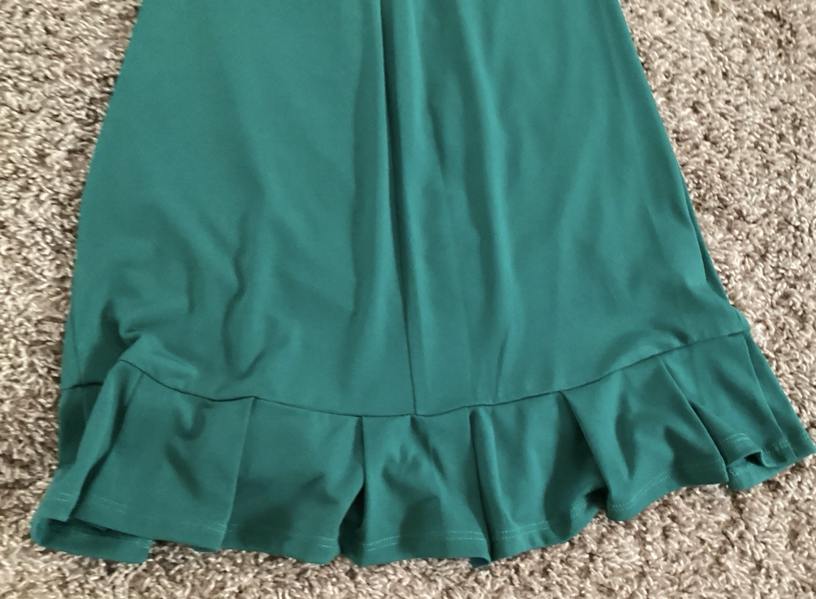 BCBGeneration Green Ruffled Mini Dress Size XXS 3/4 Sleeves