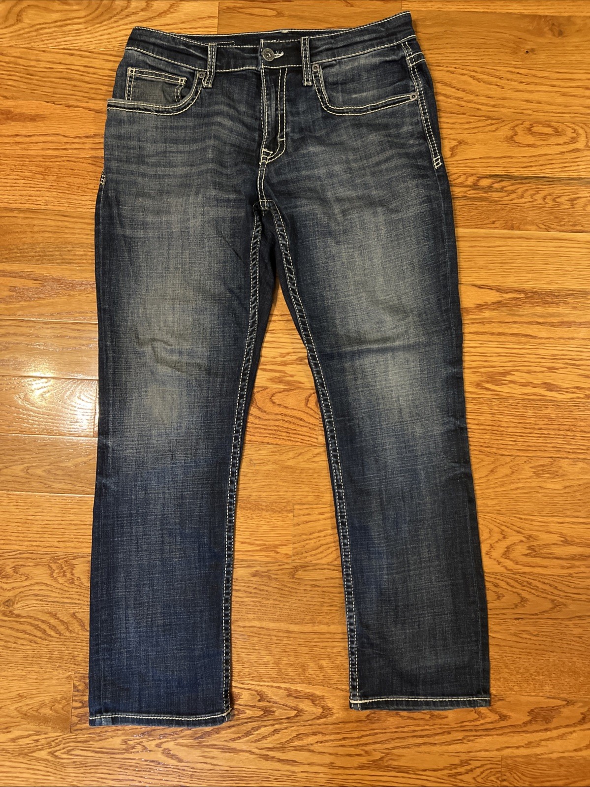 bke jake straight jeans denim mens size 33×30