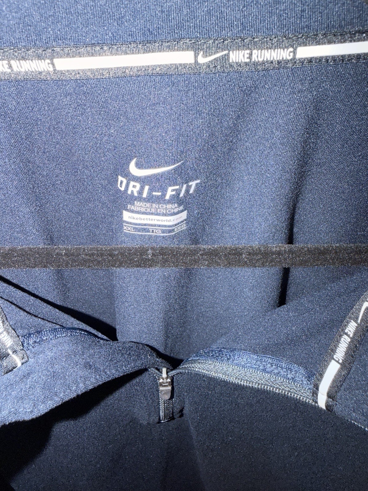 Nike Dri-FIT Men’s 1/4 Zip Mock Neck Long Sleeve Running Pullover Blue XXL