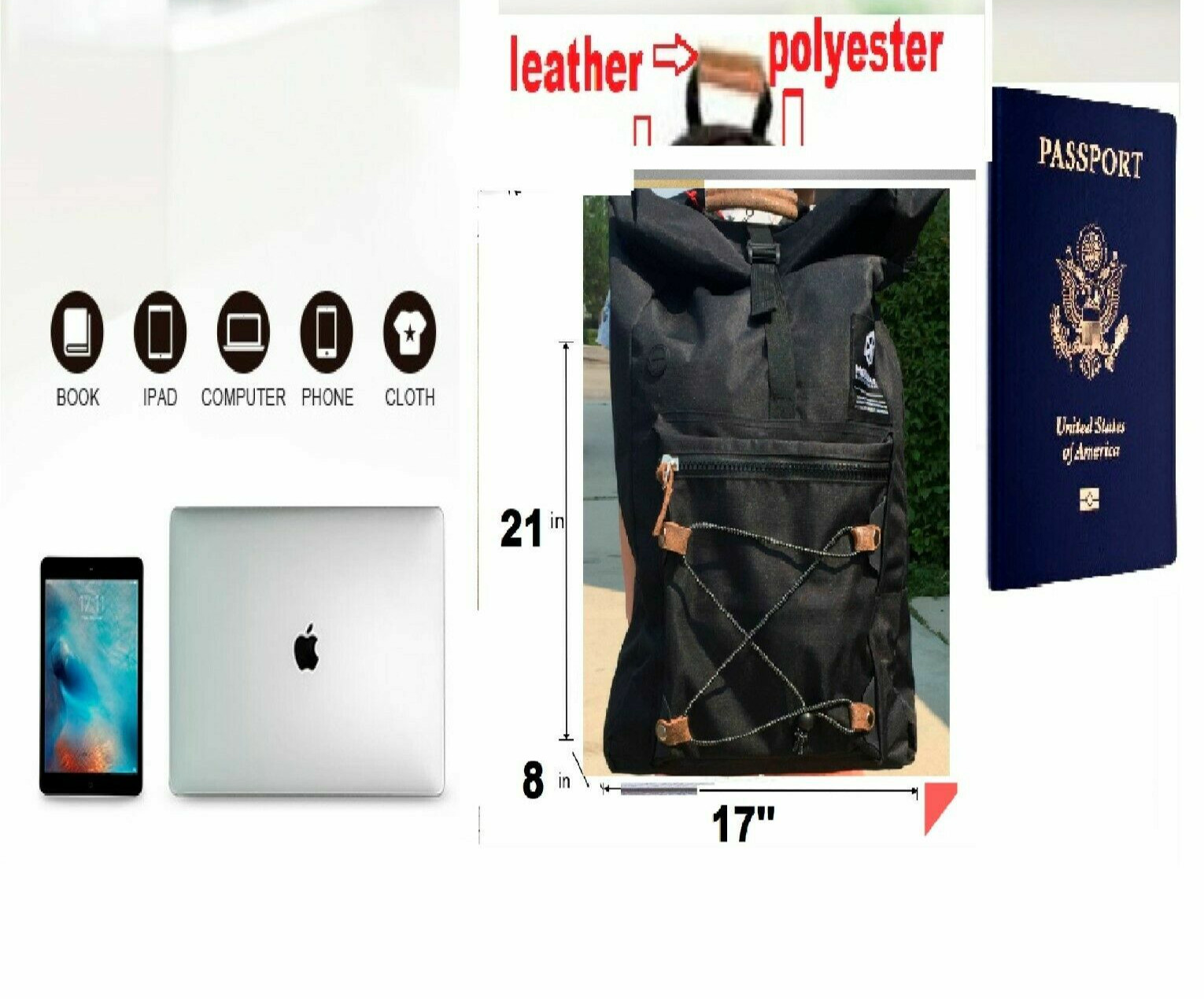 LOT 2 BACKPACK COLOR BLACK 21″ BAG school,travel camping Backpack OUTDOOR NWT