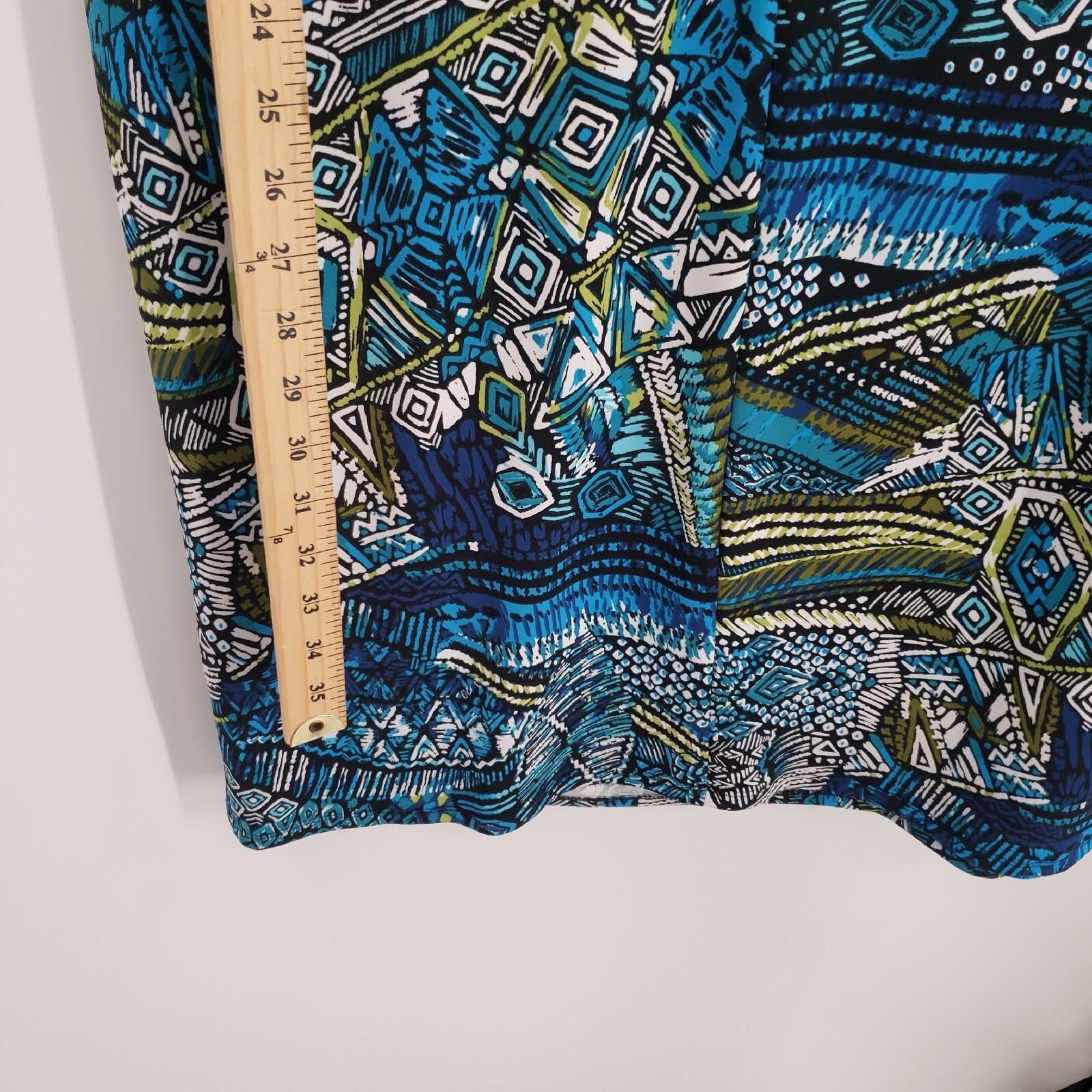 Kasper Sleeveless Sheath Dress Womens Size 16 Geometric Print Faux Wrap