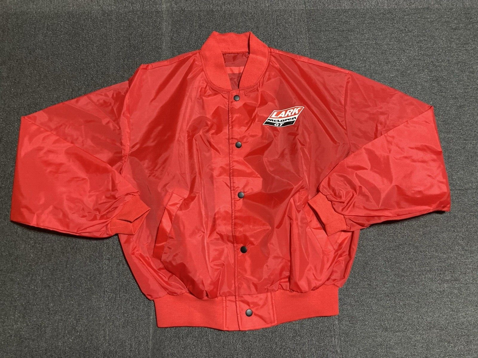 McLaren GT Lark Novelty Nylon Jacket One Size Red Made In China Vintage 90’s