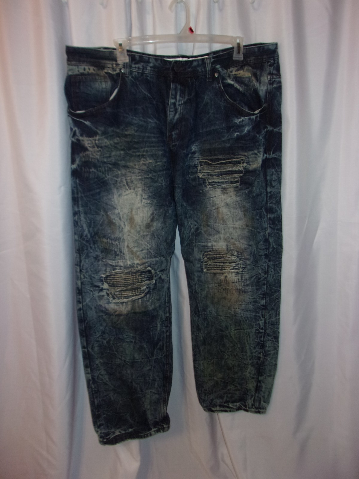 ENCRYPTED Distressed Denim Jean Grunge Look With Unique Design SIZE 46