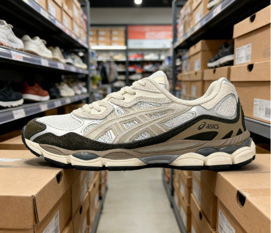 Asics Gel-NYC 1203A383-103 Beige Cream Brown Grey White Blue Ivory White Men’s S