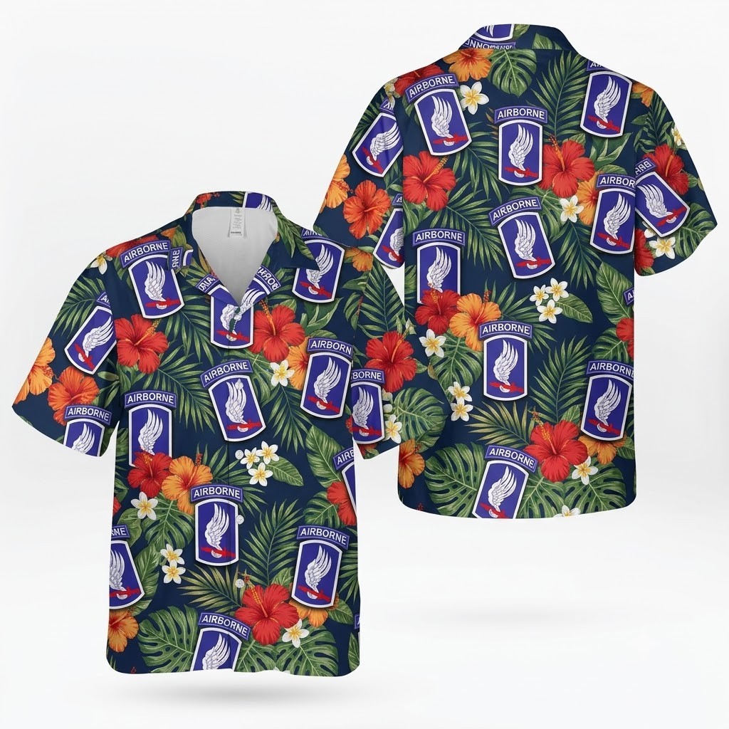 Army Hawaiian Shirt, Us Army 173Rd Airborne Brigade Hawaiian Shirt