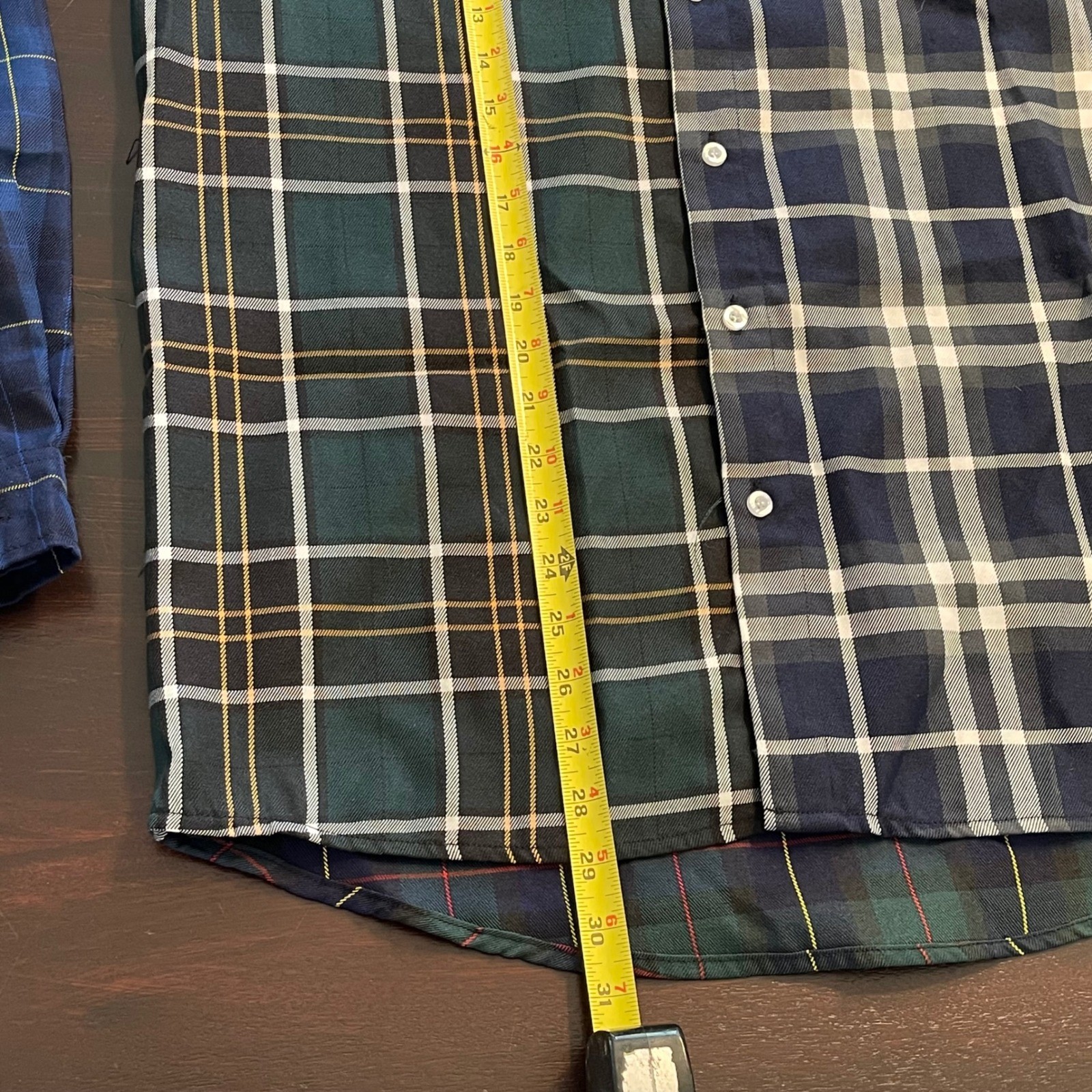 VERY RARE Patchwork Plaid Long Sleeve Button Down Shirt – Mens