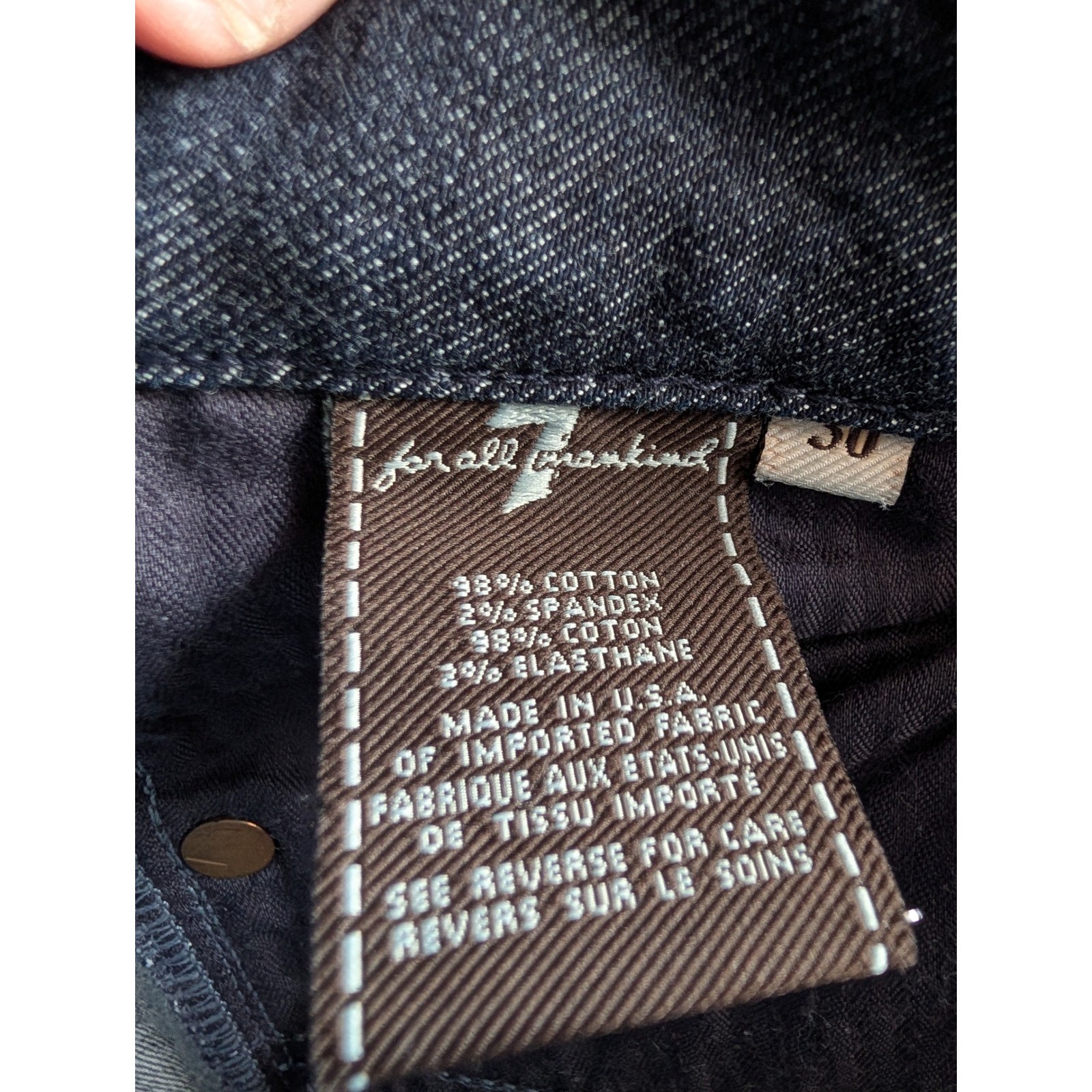 7 For All Mankind Mens A Pocket Bootcut Jeans Dark Charcoal Grey Size 30