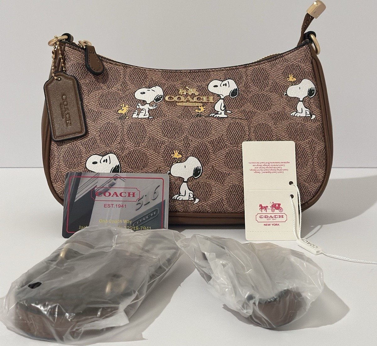 Coach x Peanuts Snoopy Teri Brown Shoulder Bag