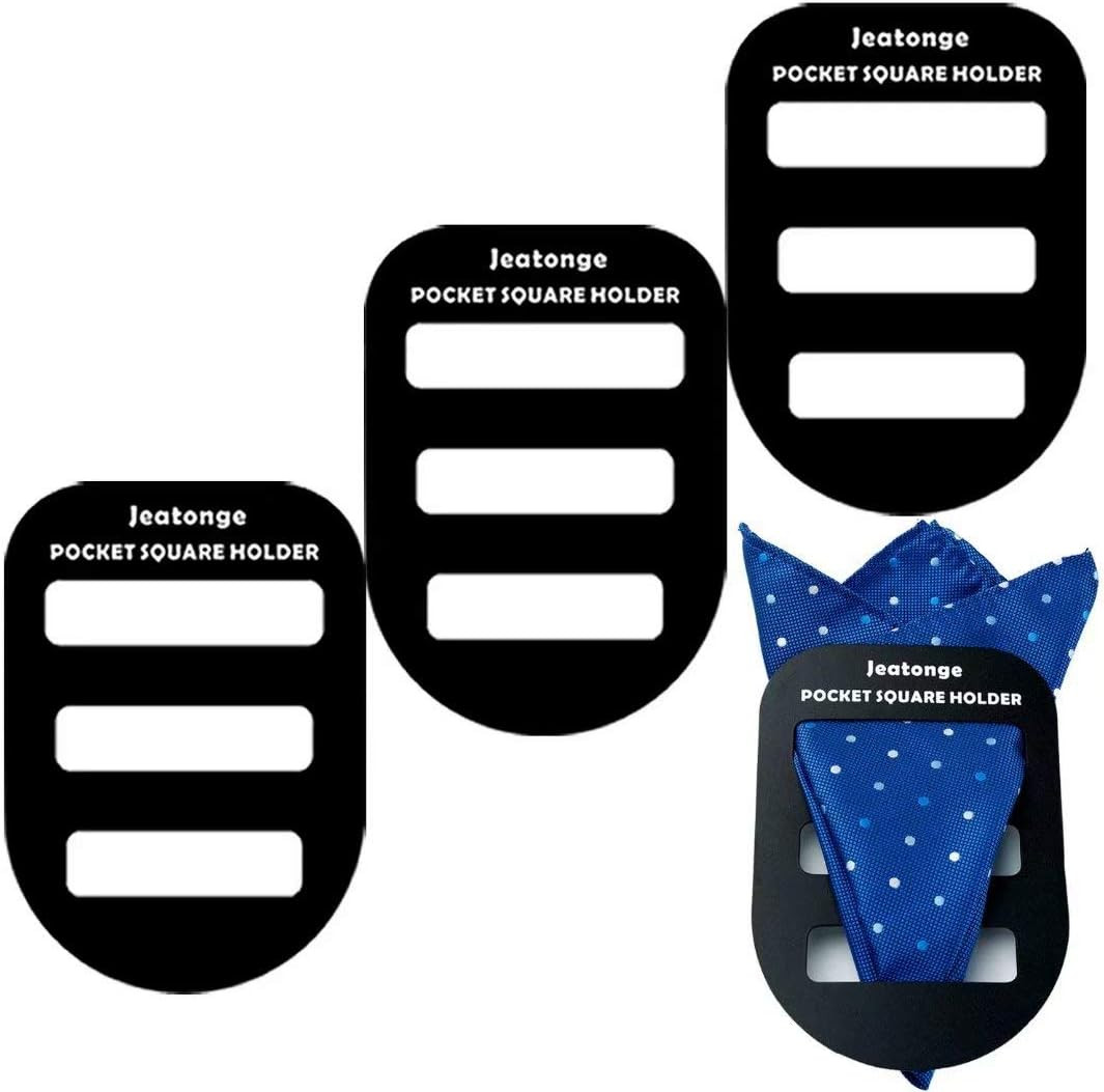 Pocket Square Holder Organizer for Men, Prefolded – 10 Piece Set