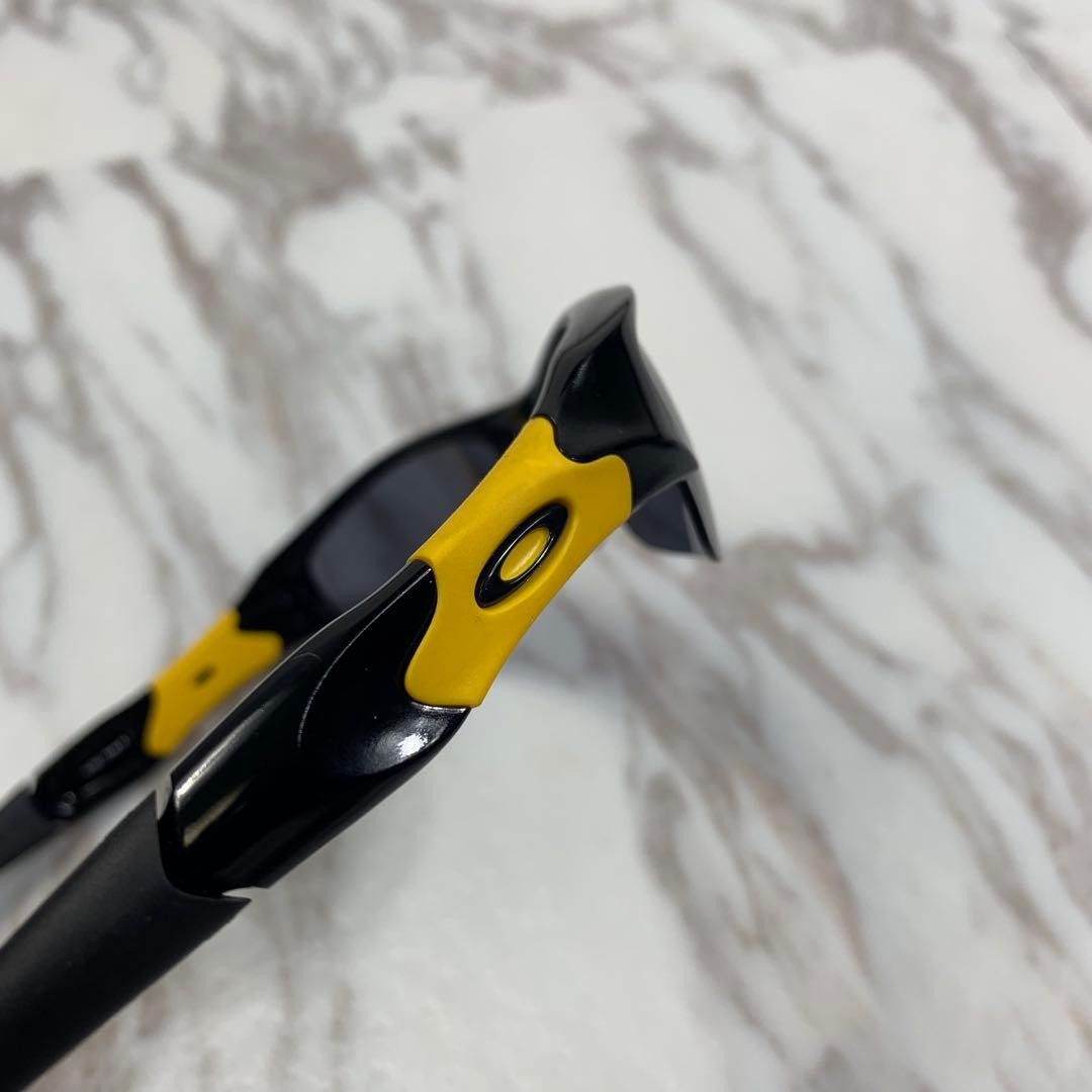 Oakley Flak Jacket Sunglasses Black Yellow Mens Sports Eyewear Authentic