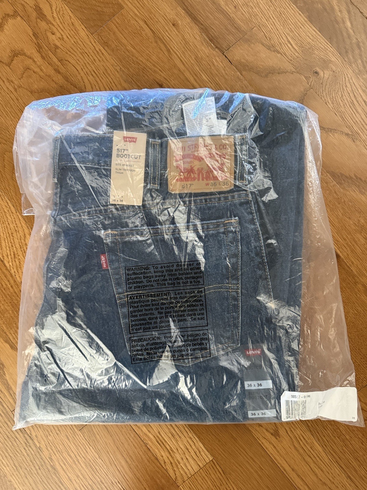 Levi’s Mens 517 Bootcut Jeans Sits At Waist Slim Through Thigh Blue Size 36 X 36