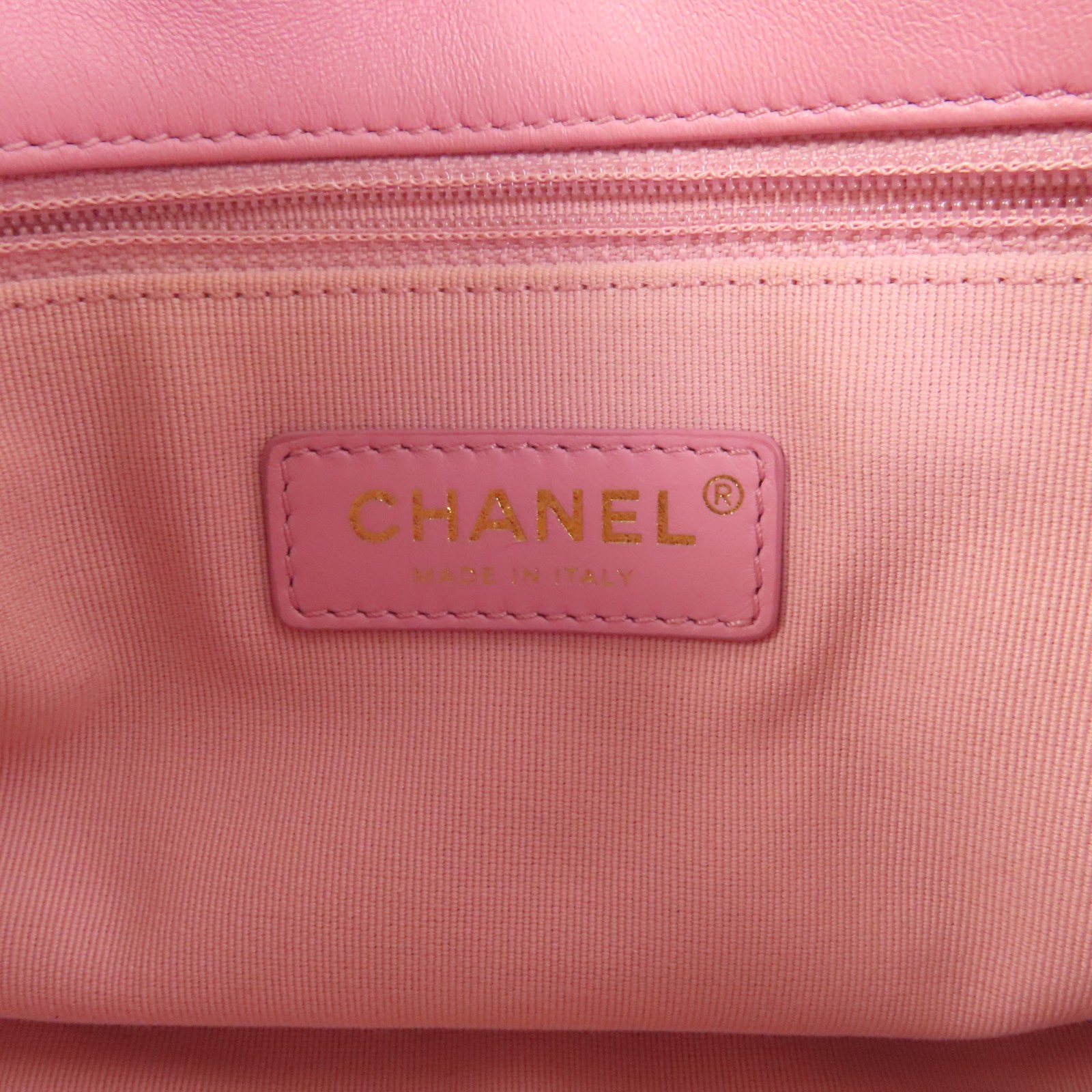 CHANEL CC GHW Chain Shoulder Bag Lambskin Leather Pink