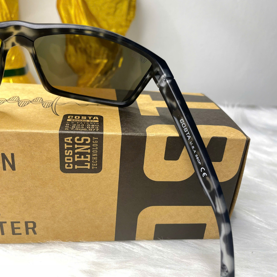 NEW Costa Del Mar Rincon Gray Camo Sunglasses Blue Mirror Polarized HOT TREND