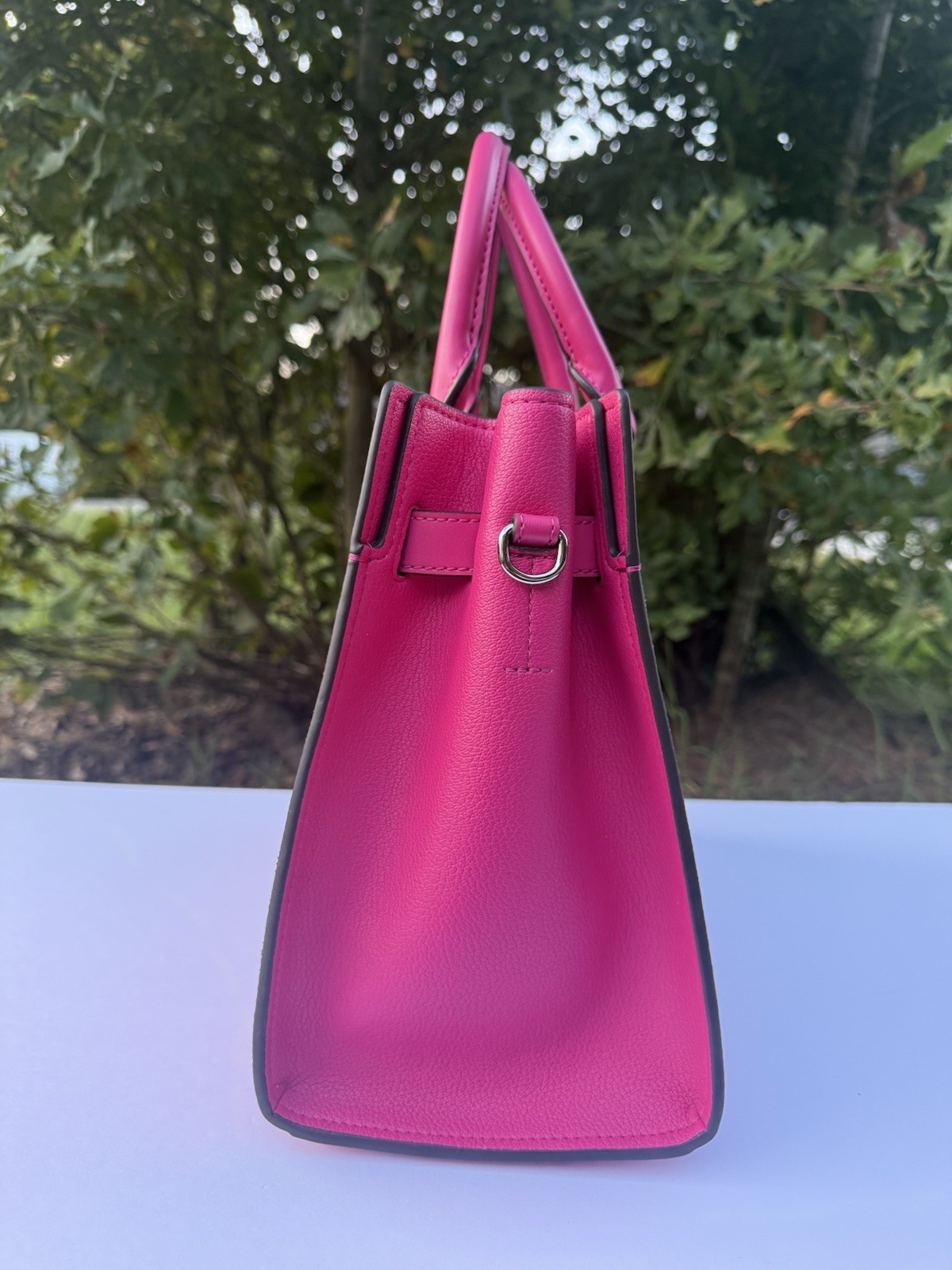 Authentic Michael Kors Bag Medium Hamilton Satchel Dragonfruit MK Logo Purse NWT