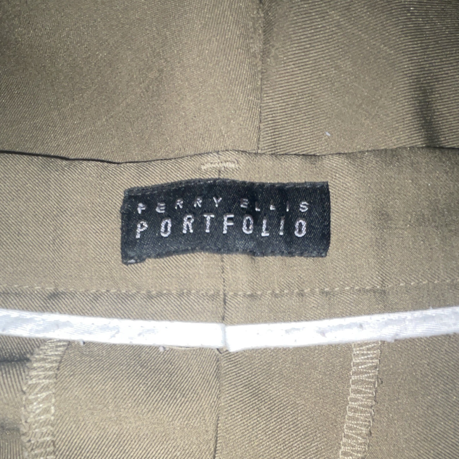 Perry Ellis Portfolio Men’s Beige Pleated Dress Pants Classic Fit Twill 36W