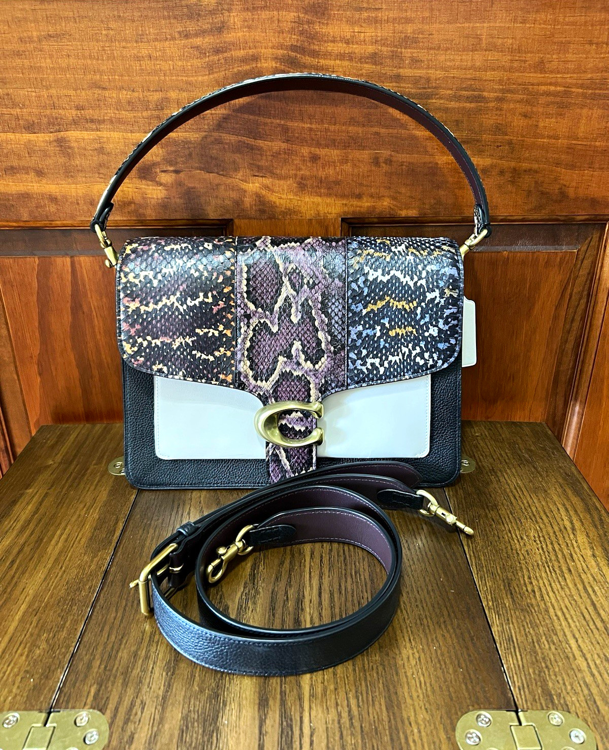 Coach Snakeskin Top Handle Tabby Crossbody or top handle