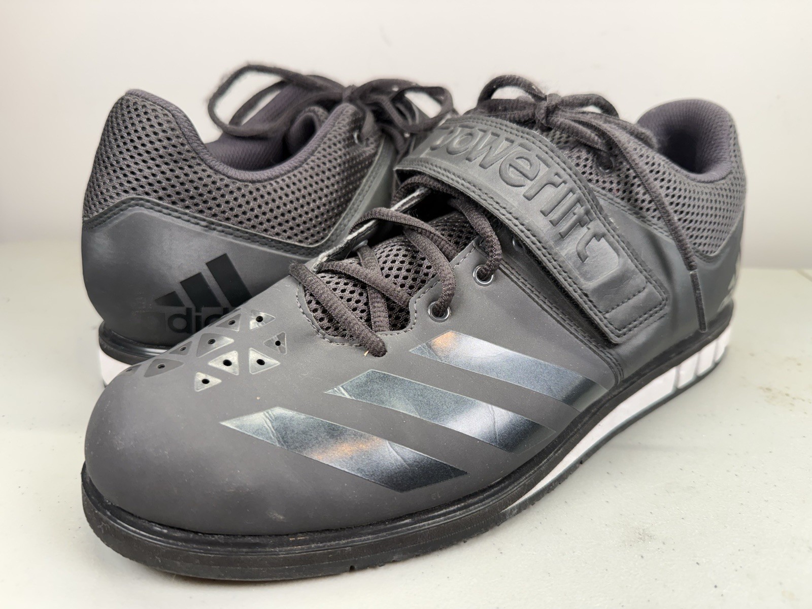 ADIDAS Powerlift 3.1 Utility Black Weightlifting Shoes BA8019 MENS 12.5 47 1/3