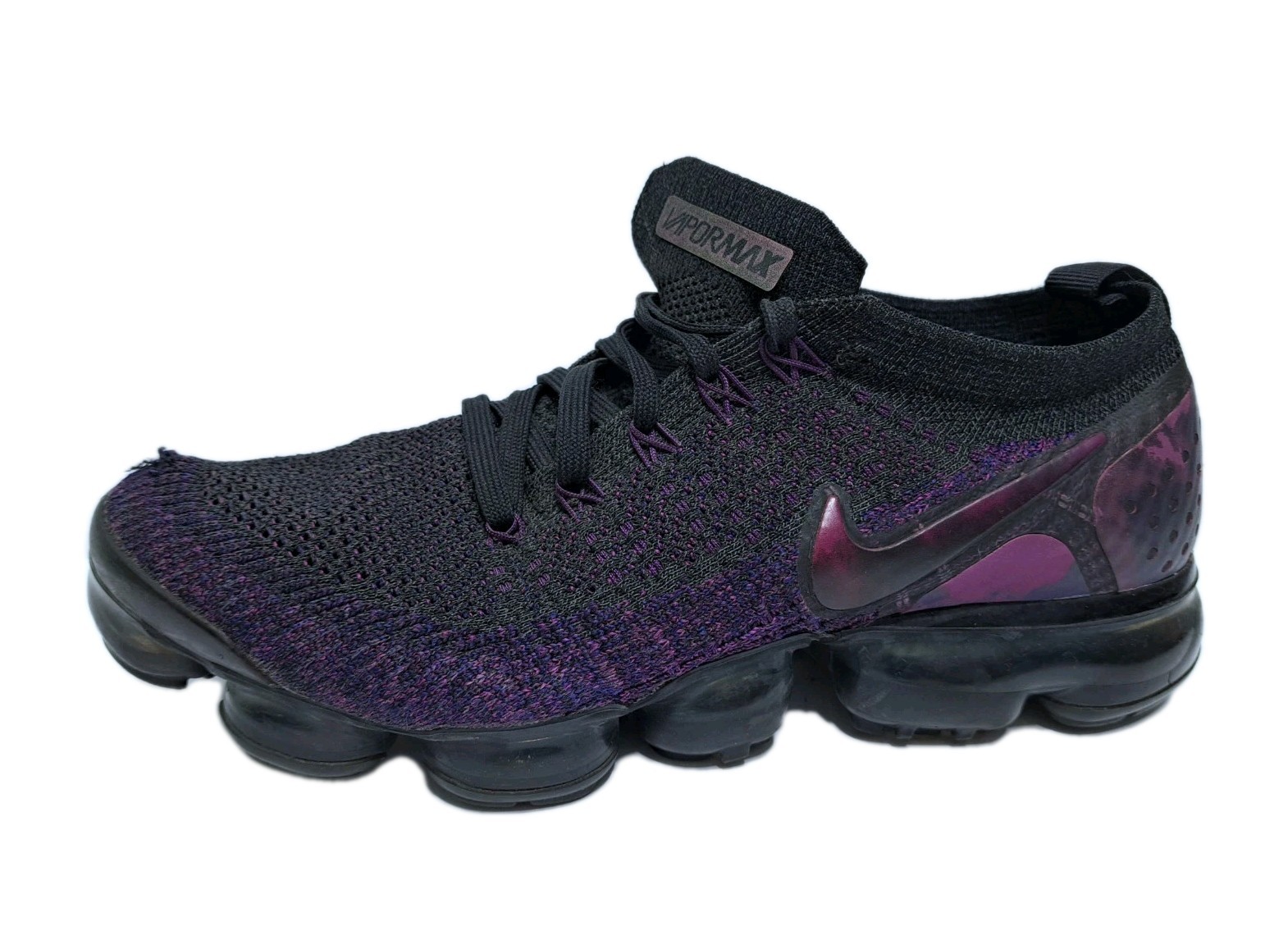 Nike Air VaporMax Mens 8.5 Flyknit 2 Night Purple Black 942842-013