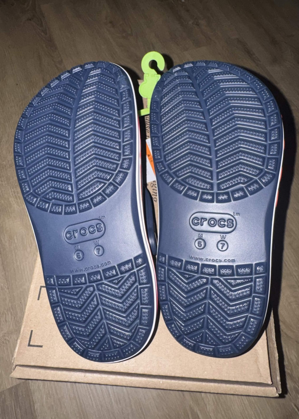 NEW with Tag Crocs Bayaband Clog Navy Blue White Red M5 W7 Unisex