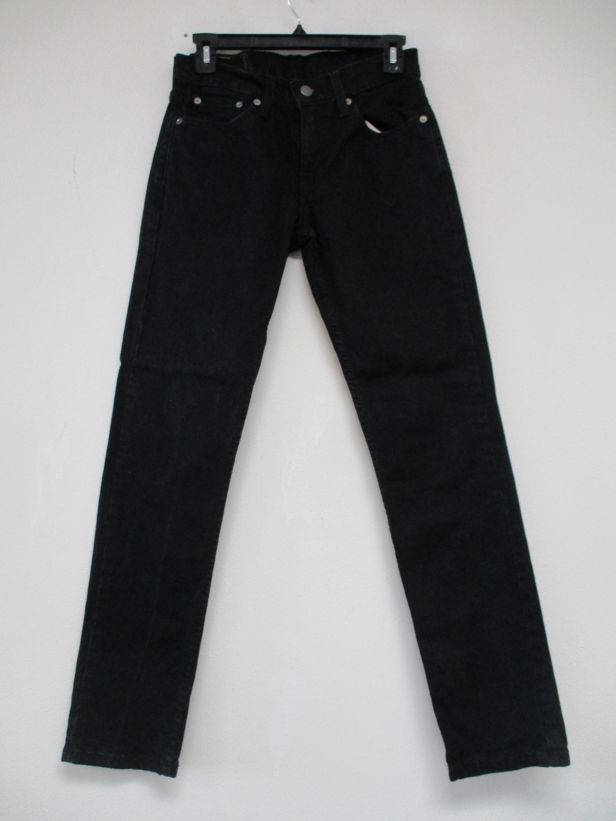 Levis 511 Jeans Mens 28 Black Denim Solid Regular Fit Skinny Stretch 28×32