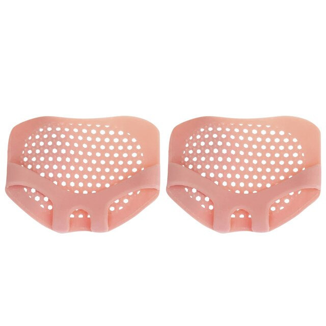 1Pair Soft Silicone Forefoot Pad Honeycomb Type Breathable Pain Relief Washable