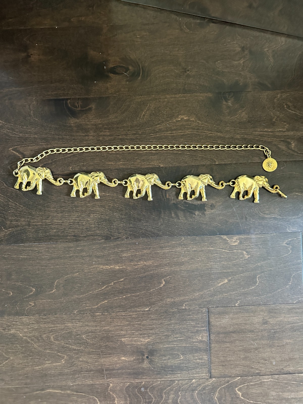 Gold Elephant Link Waist Chain