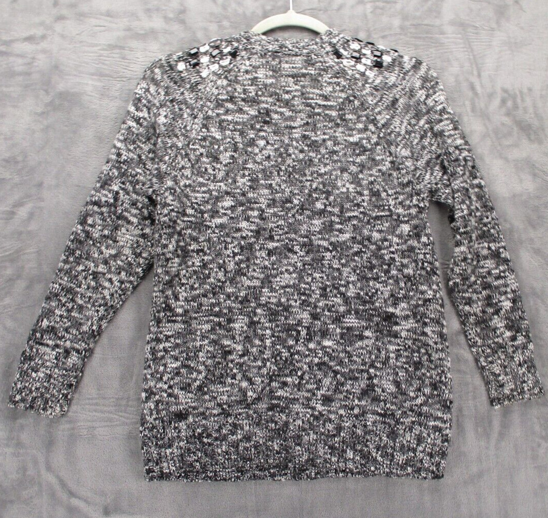 Forever 21 Sweater Women’s Medium Black White Gray Blend Acrylic Tight Knit