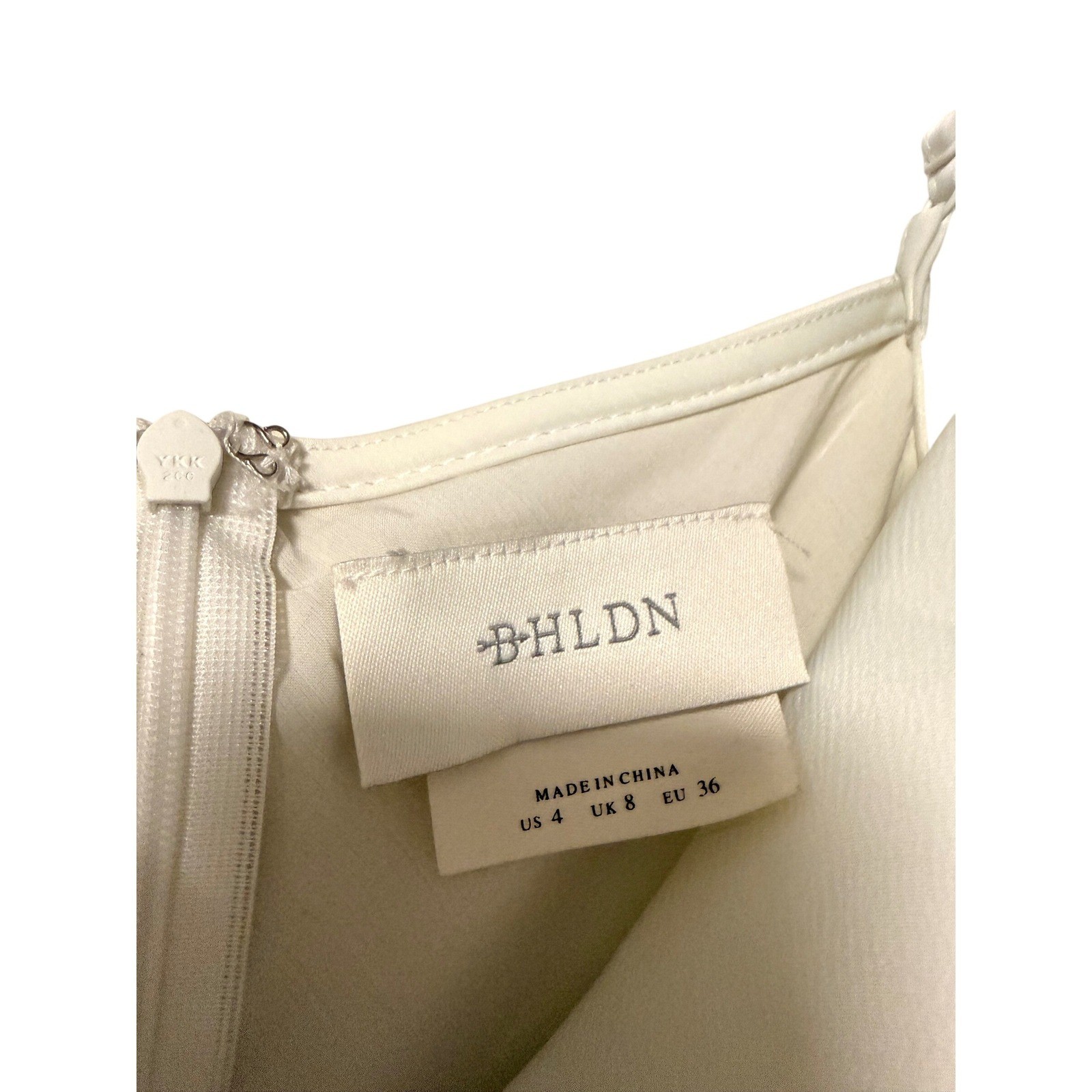 NWT BHLDN Cali Satin Cowl Neck Midi Slip Dress Ivory Size 4