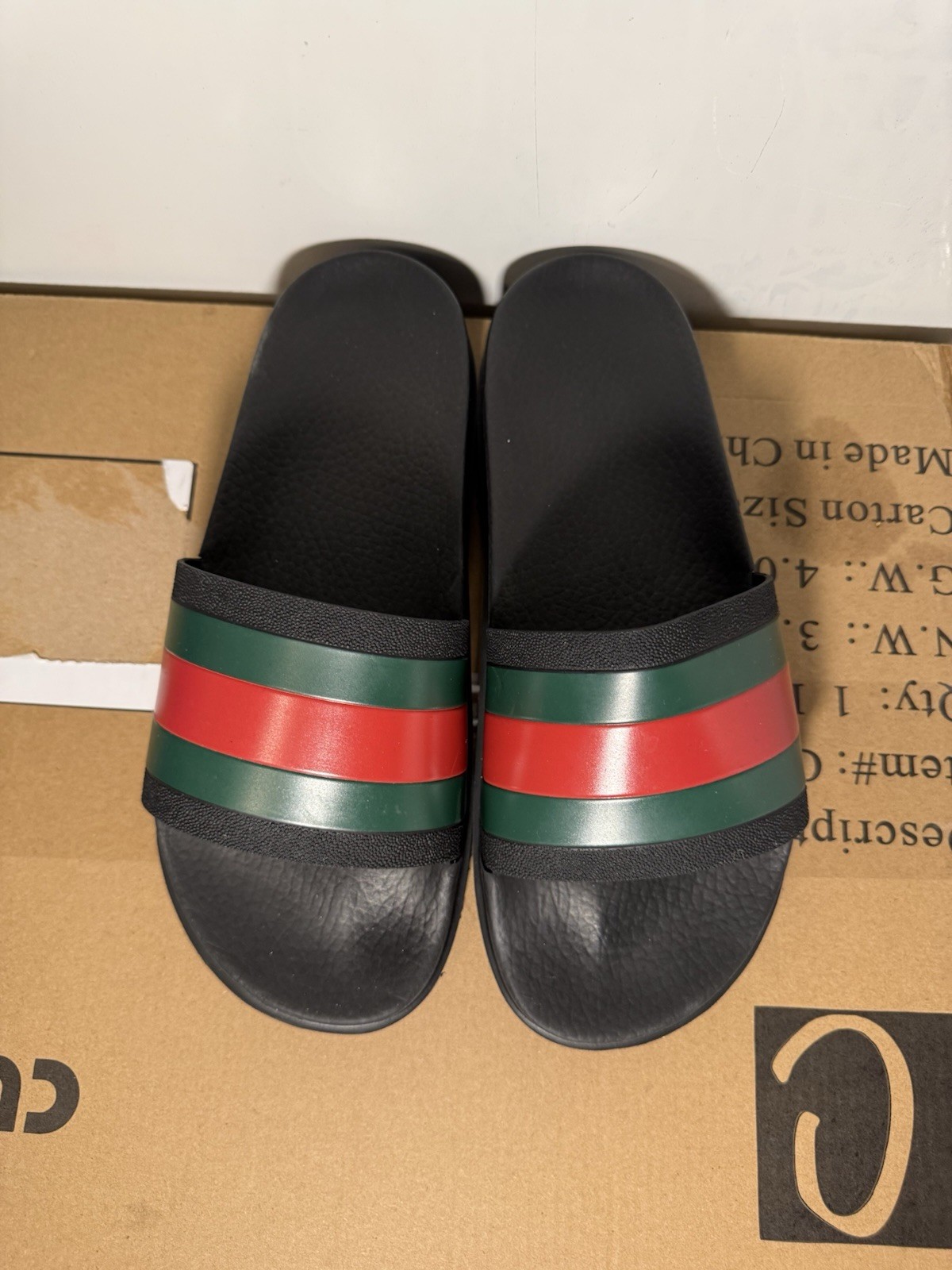 Gucci Web Rubber Slide (Pursuit 72 model) Size 9.5
