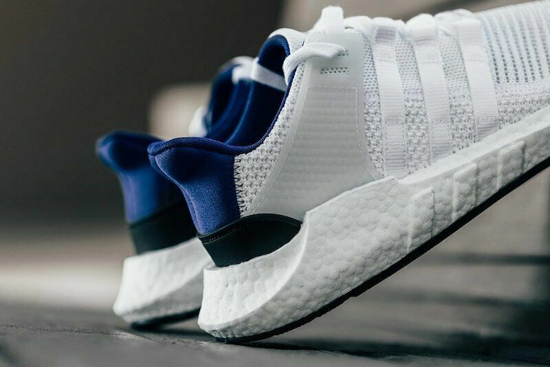 Adidas EQT Support 93/17 White Blue Black Boost Gym Shoes NMD BZ0592 Size 5