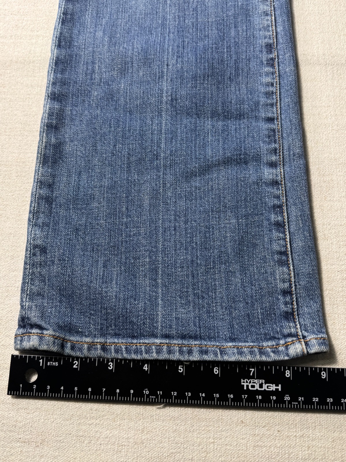 7 For All Mankind Women’s Bootcut Jeans Blue Low Rise 31 Denim 35×34 Stretch
