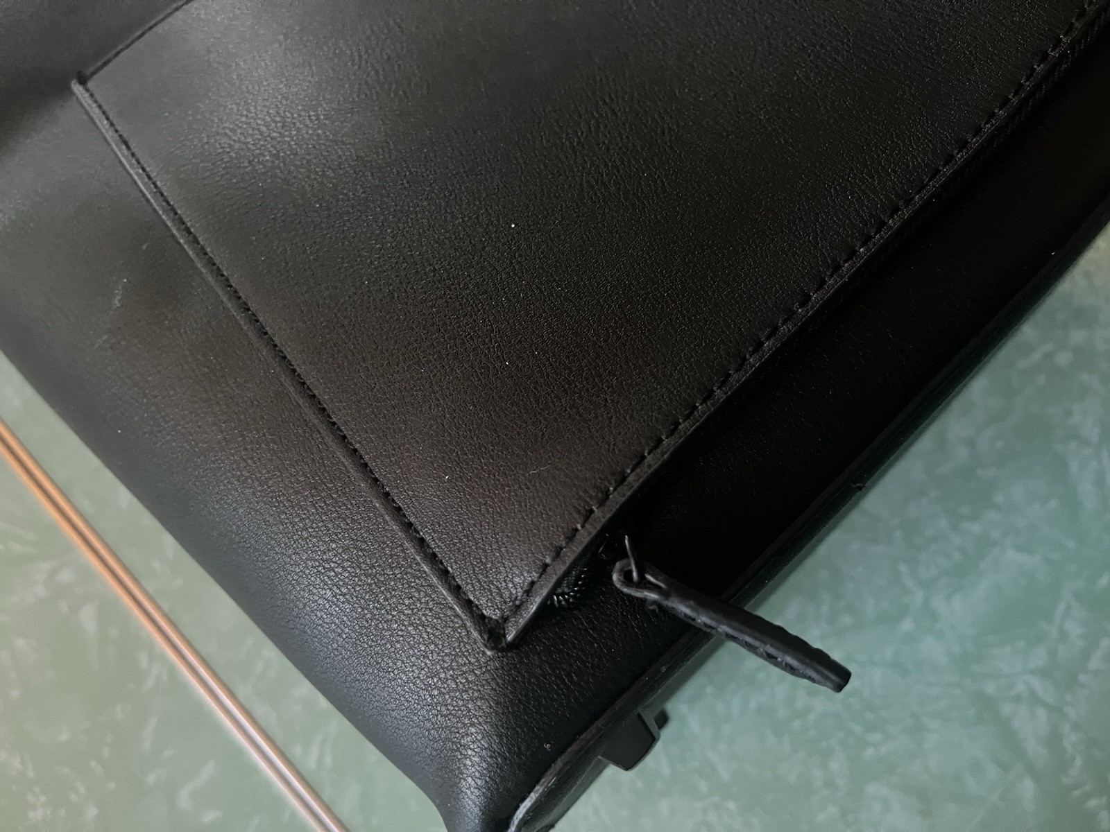 BEIS Wicked Tote Bag Black Missing Card Holder Light Wear On Bottom