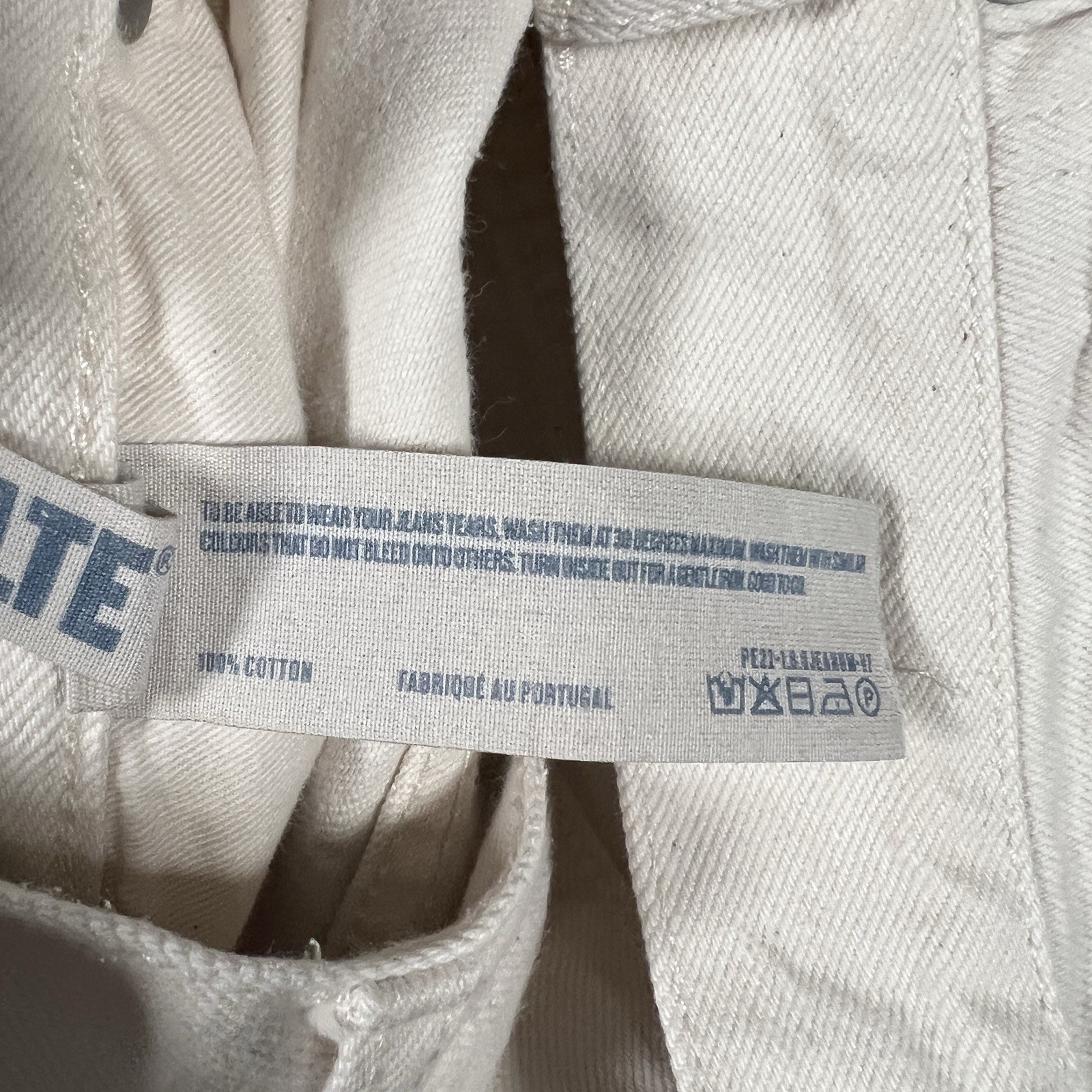Asphalte Denim Jeans Selvedge Cream White Men’s Size 31×33 Portugal