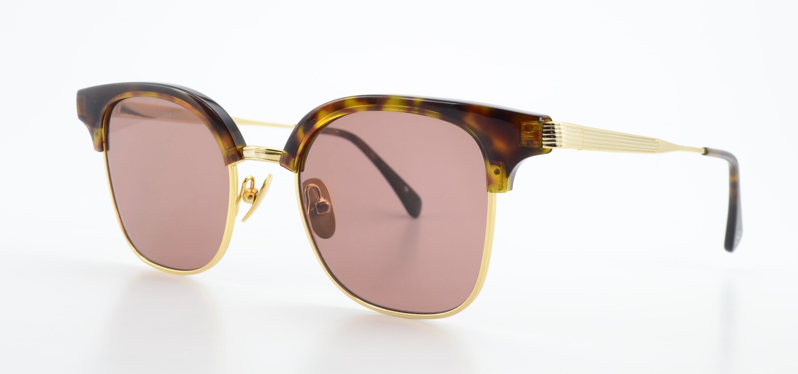 KALEOS Sunglasses Square 48-20 C-002 Shiny Gold Havana Luxury Design L