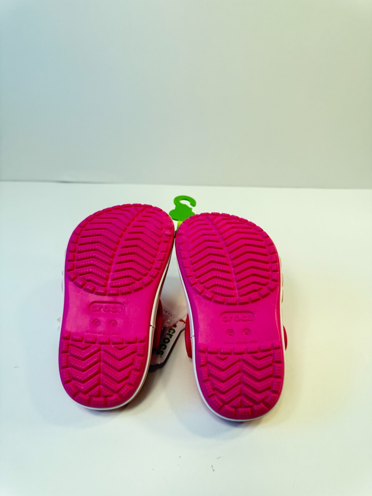 9.1 Crocs Toddlers Pink Bayaband Clogs Pink-US 6