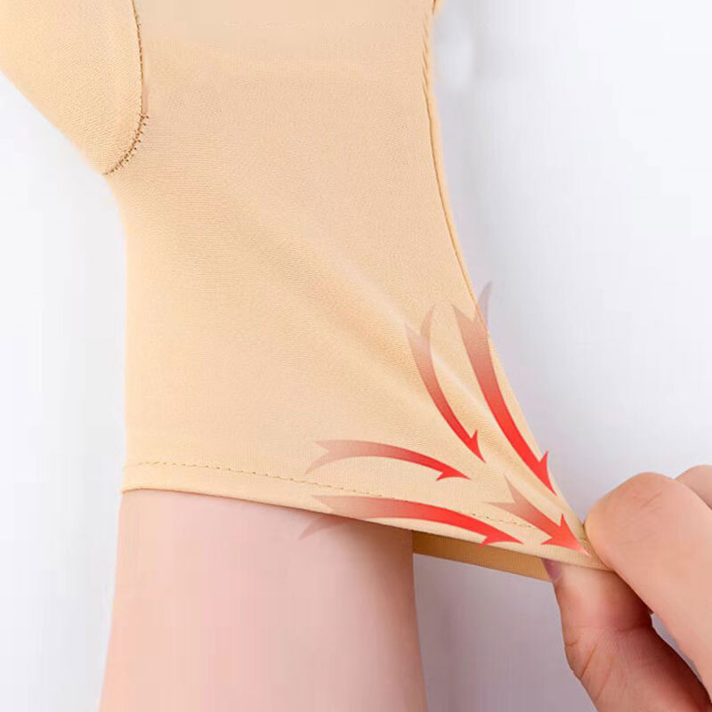 Sun UV Protection Gloves Non Slip Cotton Fingerless Driving Biking Sunscreen