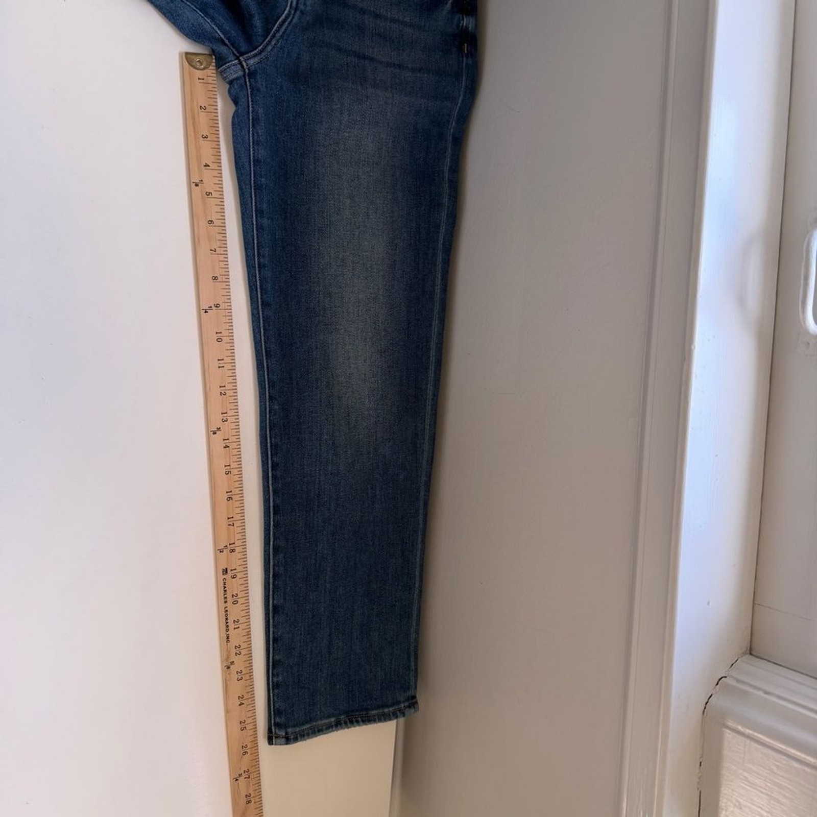 Pistola Jeans Monroe Crop High Rise Cigarette Jean Blue Denim Size 28