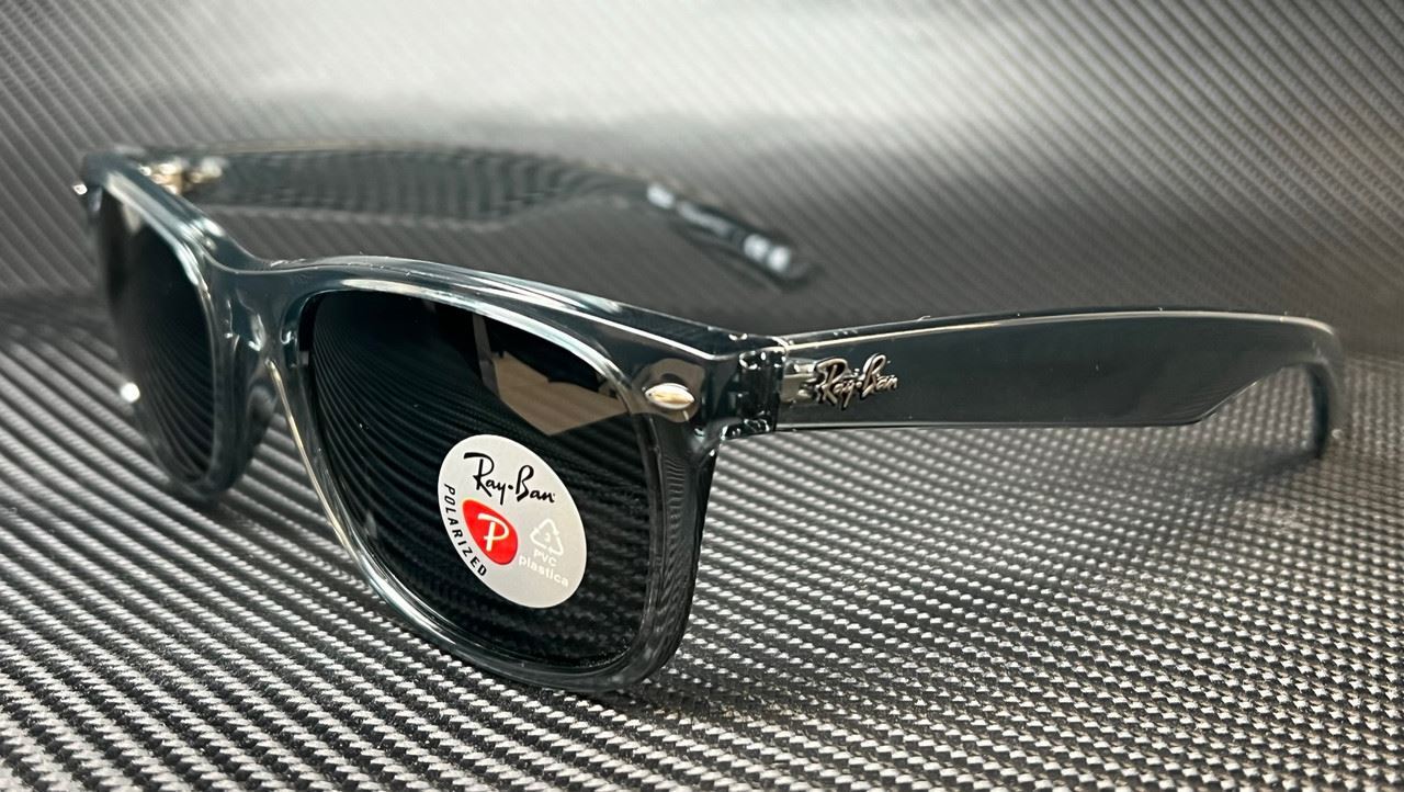 RAY BAN RB2132 64503R Wayfarer Transparent Grey Polarized 58 mm Sunglasses