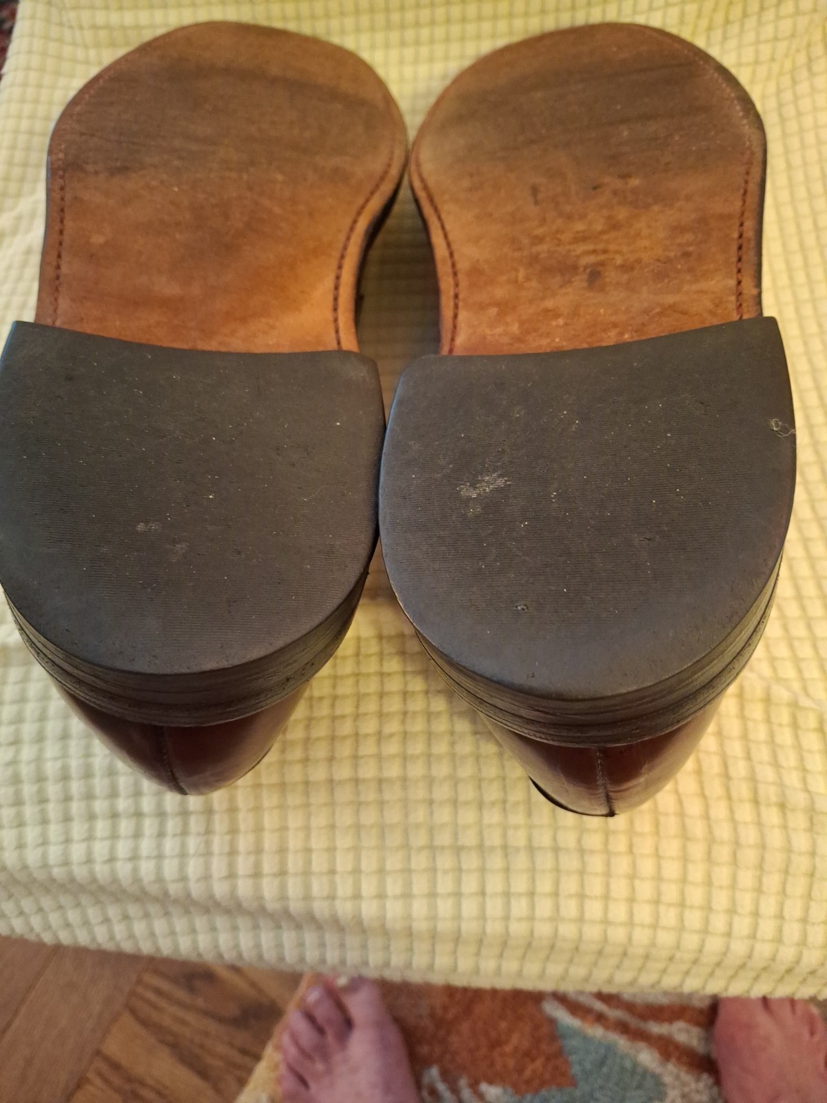 Vintage Bostonian Men Oxblood Oxfords Leather Uppers, Lining & Soles 10 D/B US