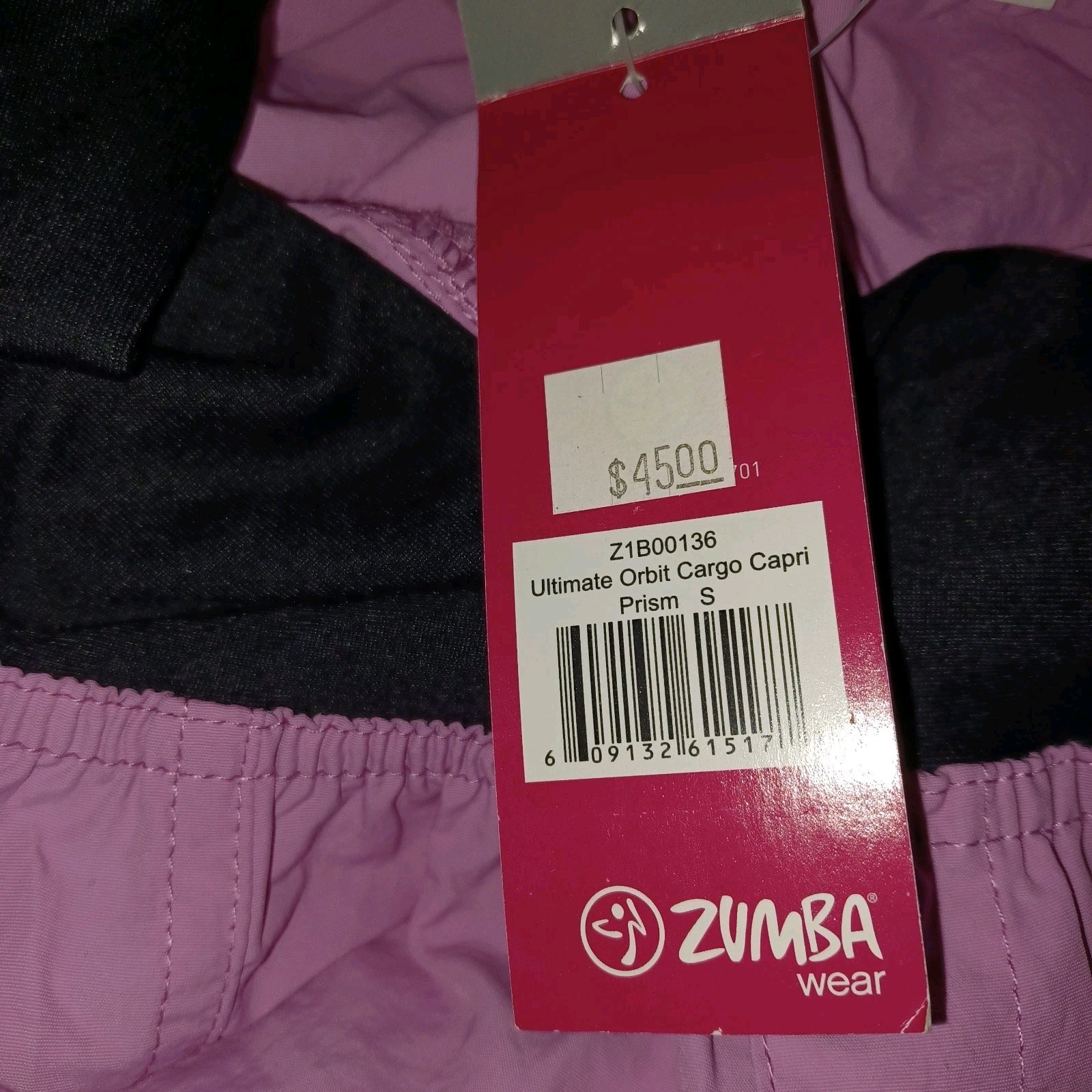 Zumba Wear Women’s Small Ultimate Cargo Capri Pants Prism Pink (GM1)
