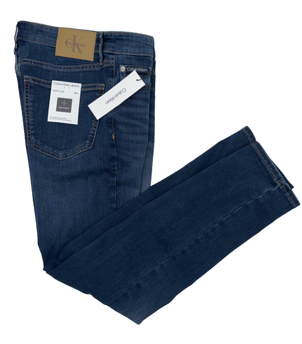 $89 Calvin Klein Men’s Slim High Stretch Jeans – Avedon Dark – 30W x 30L – New
