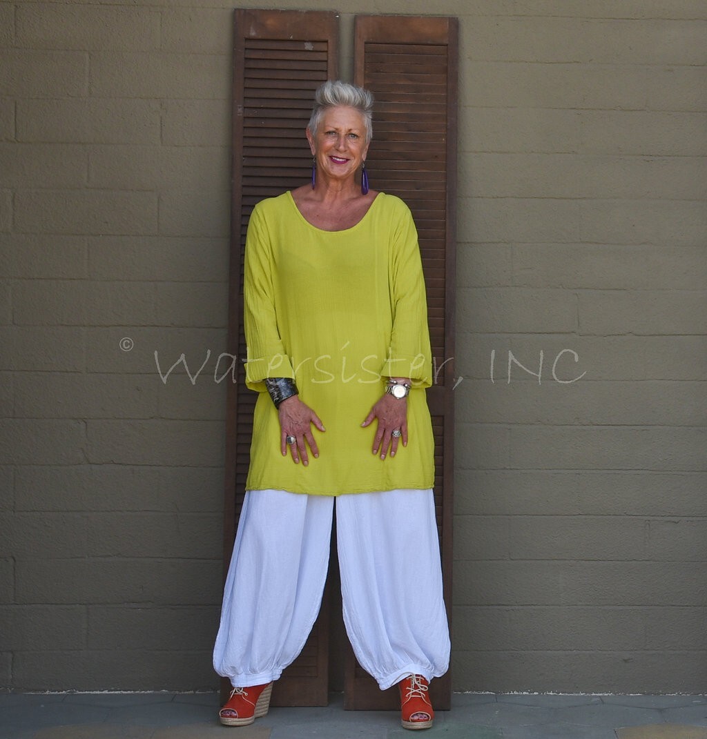 WATERSISTER Cotton Gauze PATCH TUNIC Panel Top 1(S/M) 2(M/L) 3(XL) oh my COLORS