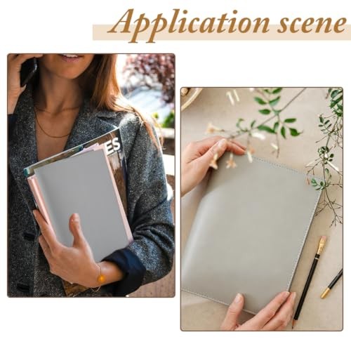 PU Leather Journal Cover 23×16.7cm/9.06×6.57in Rustic PU Leather Book Gray